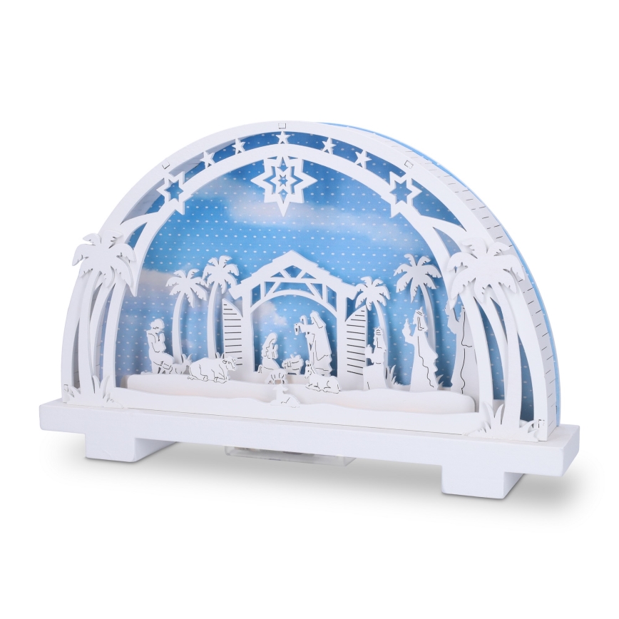 Brilagi - Decoración navideña LED LED/2xAA belén
