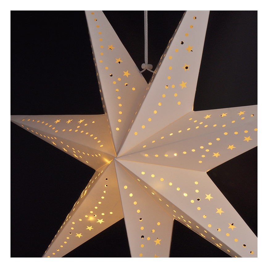 Brilagi - Decoración navideña LED LED/2xAA estrella blanco cálido