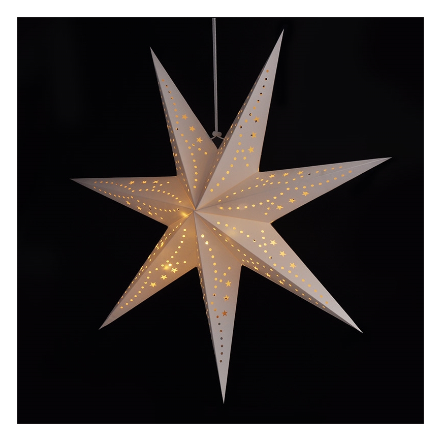 Brilagi - Decoración navideña LED LED/2xAA estrella blanco cálido
