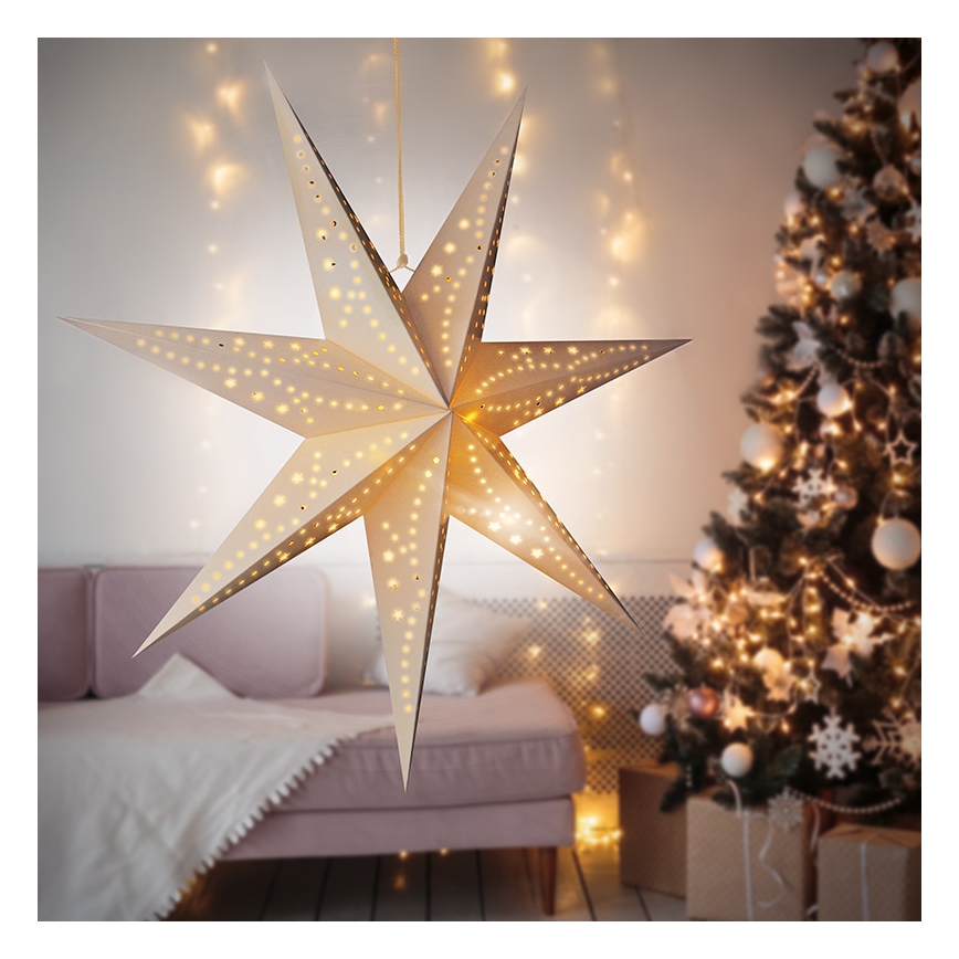 Brilagi - Decoración navideña LED LED/2xAA estrella blanco cálido