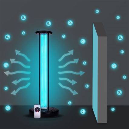 Brilagi - Desinfectante germicida sin ozono lámpara UVC/100W/230V + control remoto