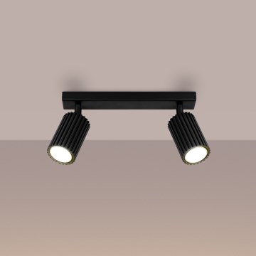 Brilagi - Foco CRESTO 2xGU10/10W/230V negro