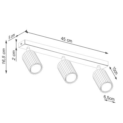 Brilagi - Foco CRESTO 3xGU10/10W/230V blanco
