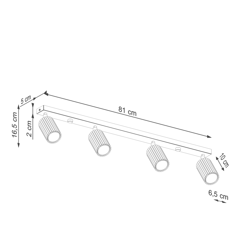 Brilagi - Foco CRESTO 4xGU10/10W/230V blanco