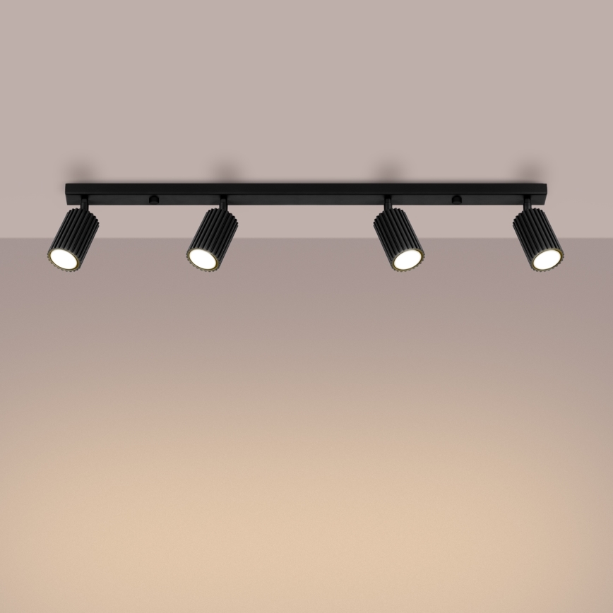 Brilagi - Foco CRESTO 4xGU10/10W/230V negro