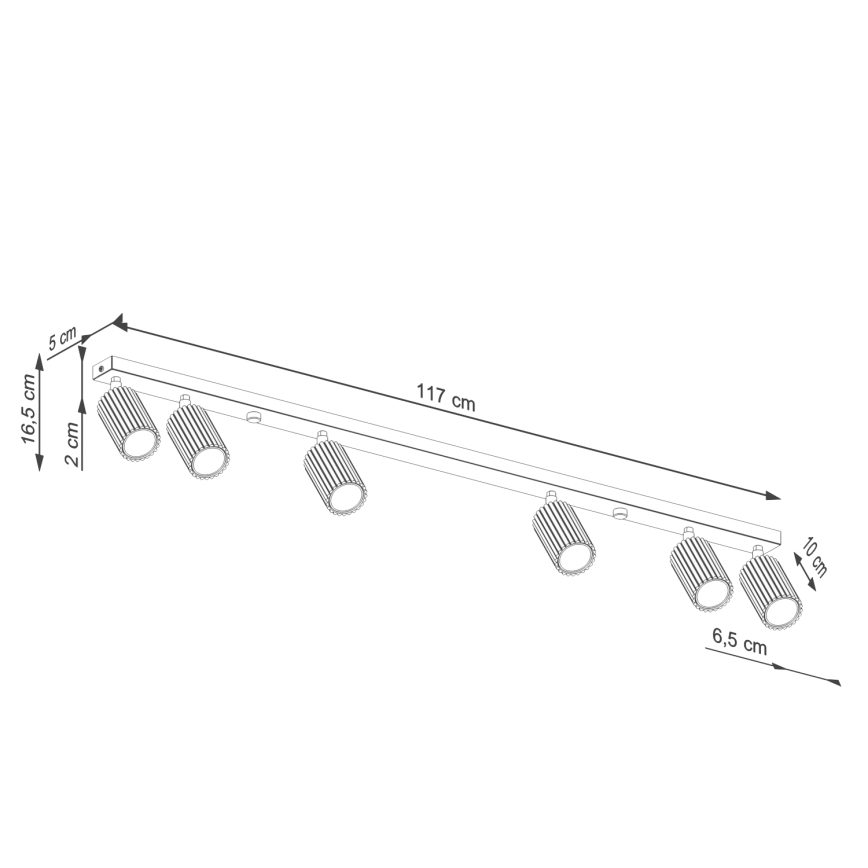 Brilagi - Foco CRESTO 6xGU10/10W/230V blanco