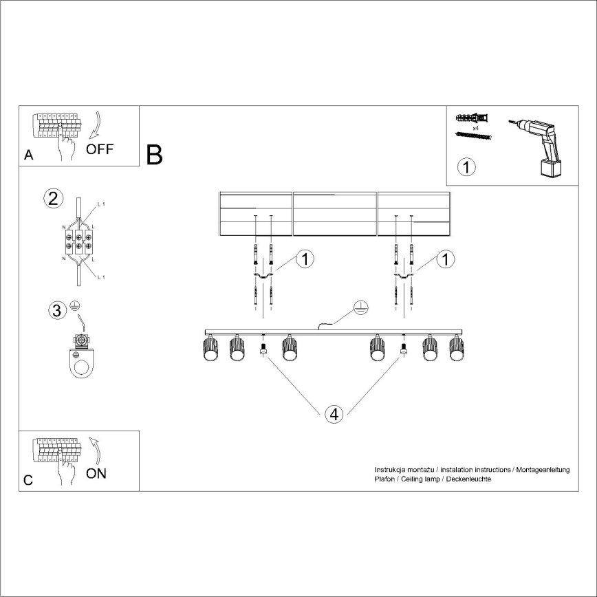 Brilagi - Foco CRESTO 6xGU10/10W/230V blanco