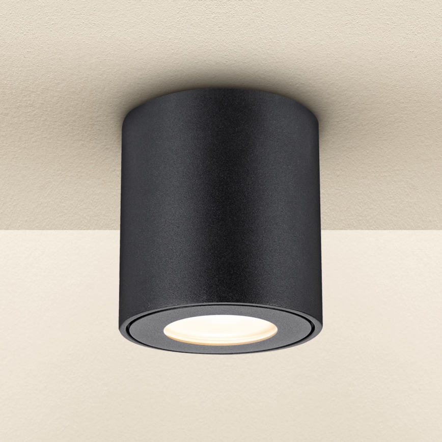 Brilagi - Foco de baño MIA 1xGU10/30W/230V 84x80 mm negro IP54
