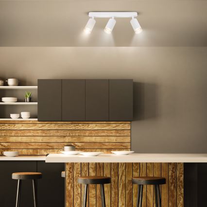 Brilagi - Foco de baño SELE 3xGU10/30W/230V IP44 blanco