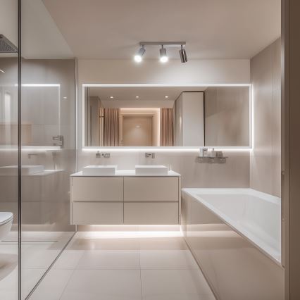 Brilagi - Foco de baño SELE 3xGU10/30W/230V IP44 cromo brillante