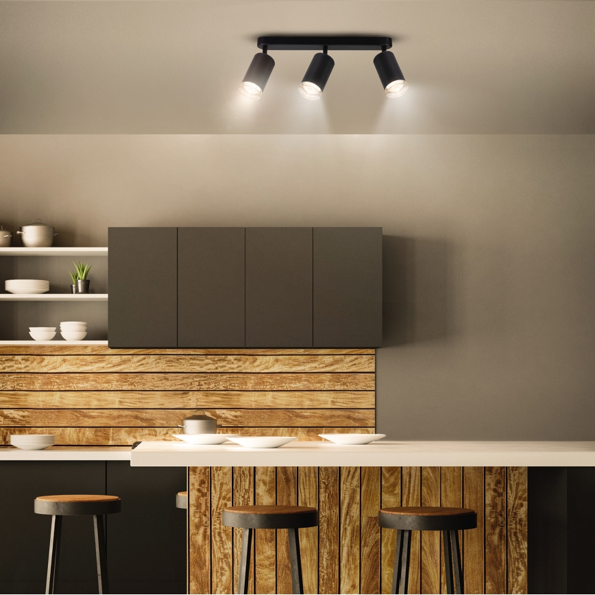 Brilagi - Foco de baño SELE 3xGU10/30W/230V IP44 negro