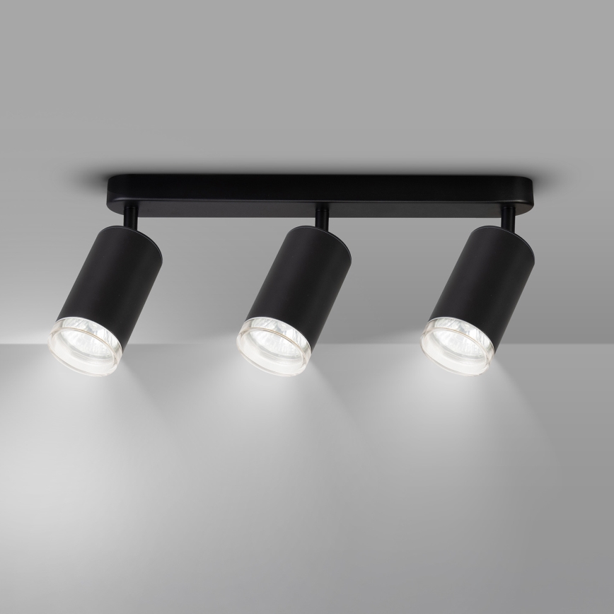 Brilagi - Foco de baño SELE 3xGU10/30W/230V IP44 negro