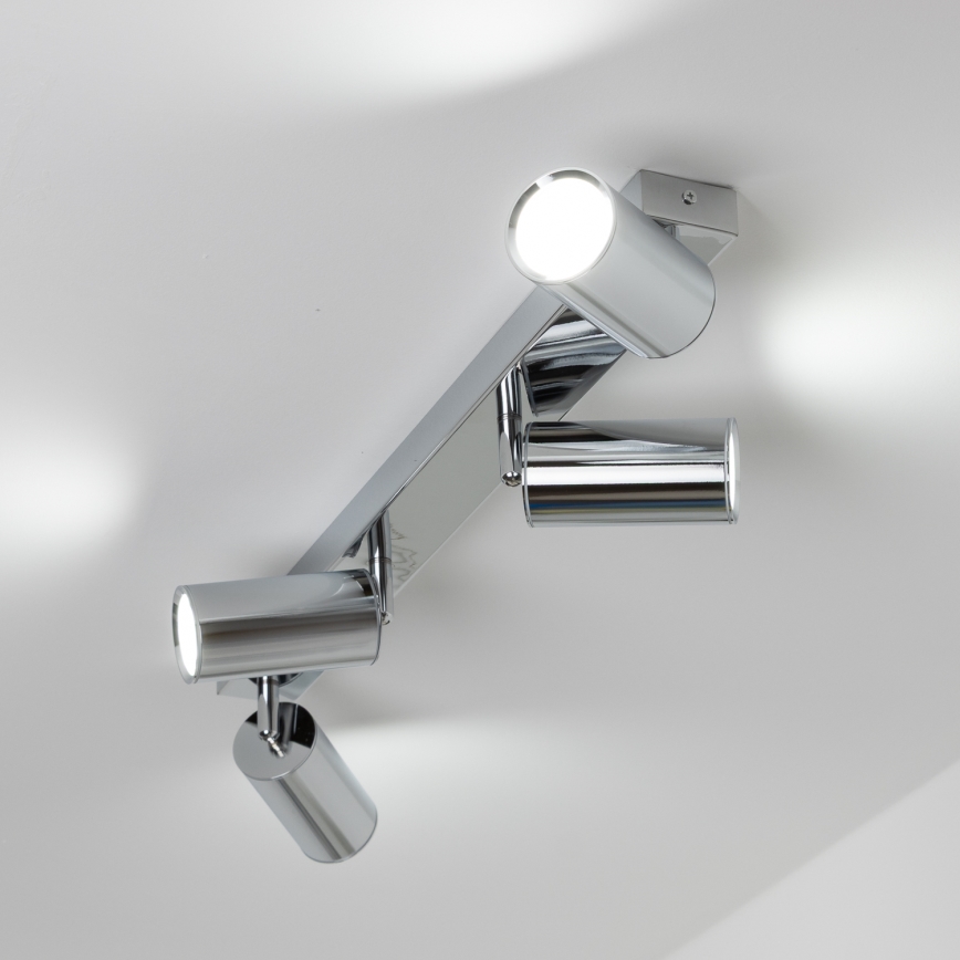 Brilagi - Foco de baño SELE 4xGU10/30W/230V IP44 cromo brillante