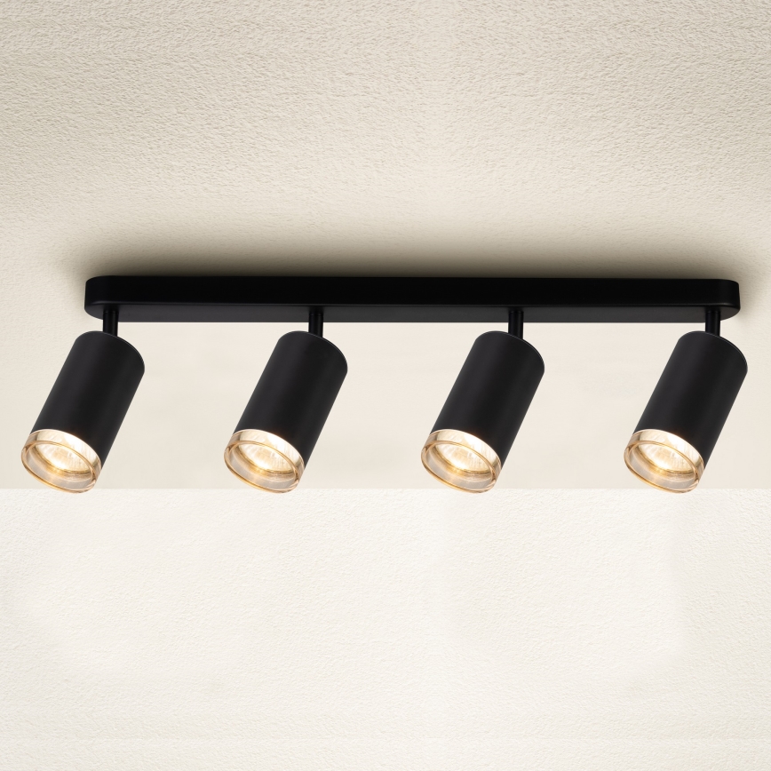 Brilagi - Foco de baño SELE 4xGU10/30W/230V IP44 negro