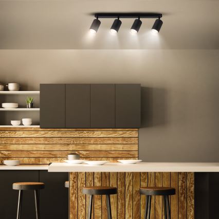 Brilagi - Foco de baño SELE 4xGU10/30W/230V IP44 negro