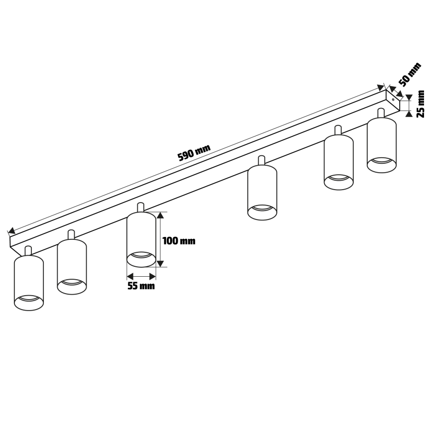 Brilagi - Foco de baño SELE 6xGU10/30W/230V IP44 cromo brillante
