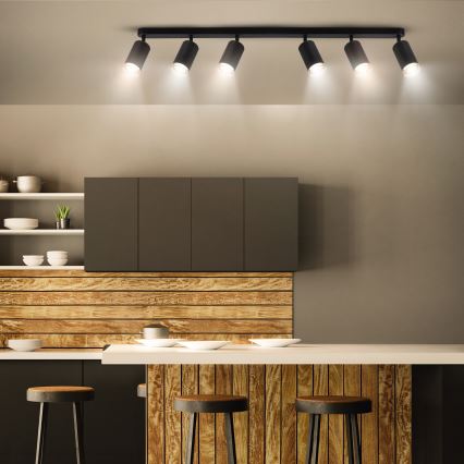 Brilagi - Foco de baño SELE 6xGU10/30W/230V IP44 negro