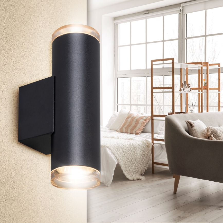 Brilagi - Aplique de baño SELE AQUA 4xGU10/30W/230V IP44 negro