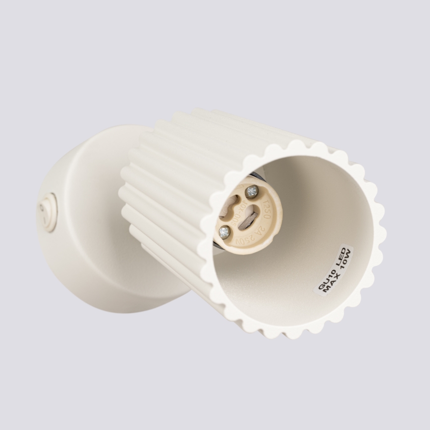 Brilagi - Foco de pared CRESTO 1xGU10/10W/230V color crema