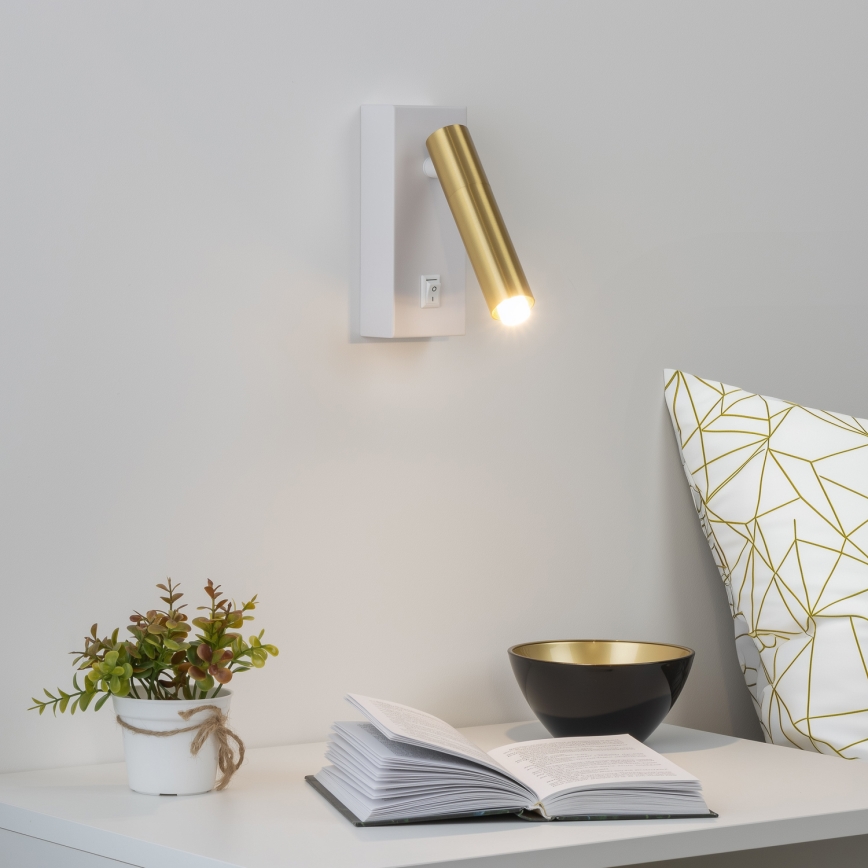 Brilagi - Foco de pared LED regulable MAYA 1xG9/4W/230V blanco/dorado 2700-6500K Wi-Fi Tuya