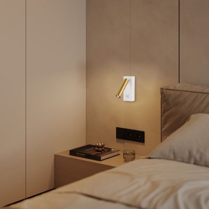 Brilagi - Foco de pared LED regulable MAYA 1xG9/4W/230V blanco/dorado 2700-6500K Wi-Fi Tuya