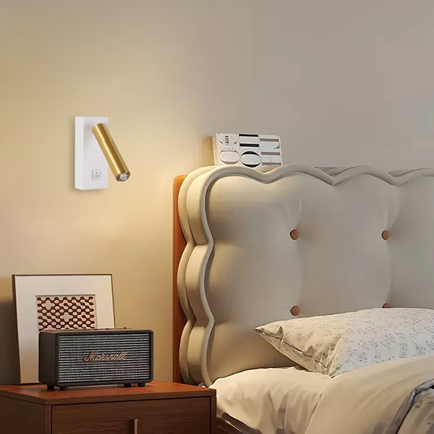 Brilagi - Foco de pared LED regulable MAYA 1xG9/4W/230V blanco/dorado 2700-6500K Wi-Fi Tuya