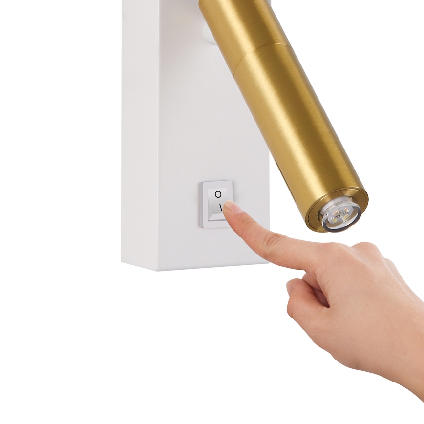 Brilagi - Foco de pared LED regulable MAYA 1xG9/4W/230V blanco/dorado 2700-6500K Wi-Fi Tuya