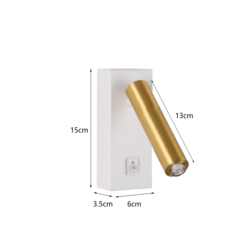 Brilagi - Foco de pared LED regulable MAYA 1xG9/4W/230V blanco/dorado 2700-6500K Wi-Fi Tuya