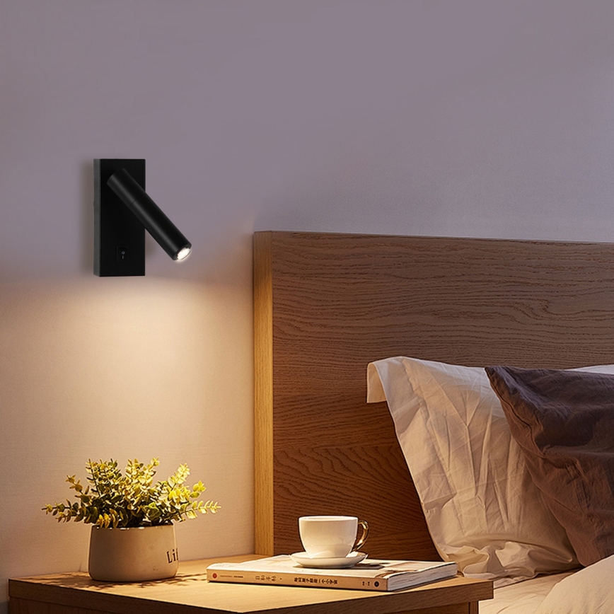 Brilagi - Foco de pared LED regulable MAYA 1xG9/4W/230V negro 2700-6500K Wi-Fi Tuya