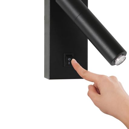 Brilagi - Foco de pared LED regulable MAYA 1xG9/4W/230V negro 2700-6500K Wi-Fi Tuya