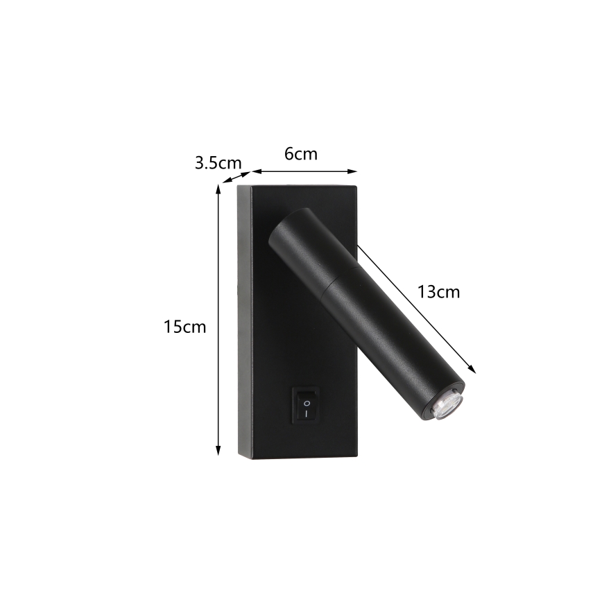 Brilagi - Foco de pared LED regulable MAYA 1xG9/4W/230V negro 2700-6500K Wi-Fi Tuya
