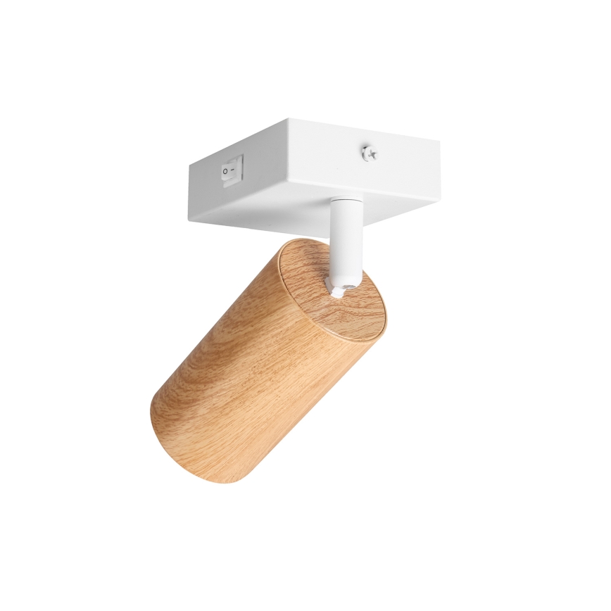 Brilagi - Foco de pared SELE 1xGU10/30W/230V blanco/decoración de roble