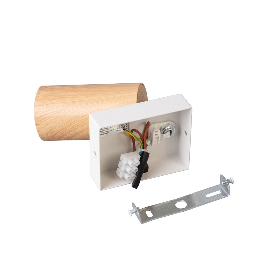 Brilagi - Foco de pared SELE 1xGU10/30W/230V blanco/decoración de roble