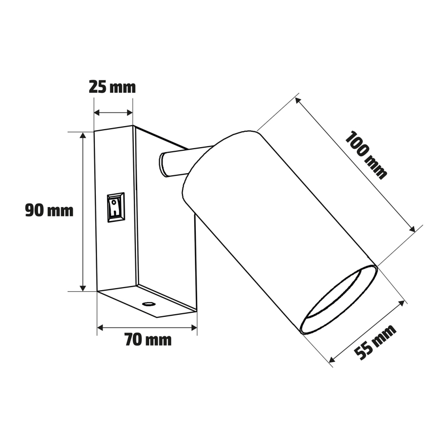 Brilagi - Foco de pared SELE 1xGU10/30W/230V blanco
