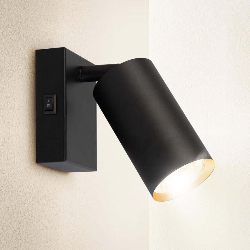 Brilagi - Foco de pared SELE 1xGU10/30W/230V negro/dorado