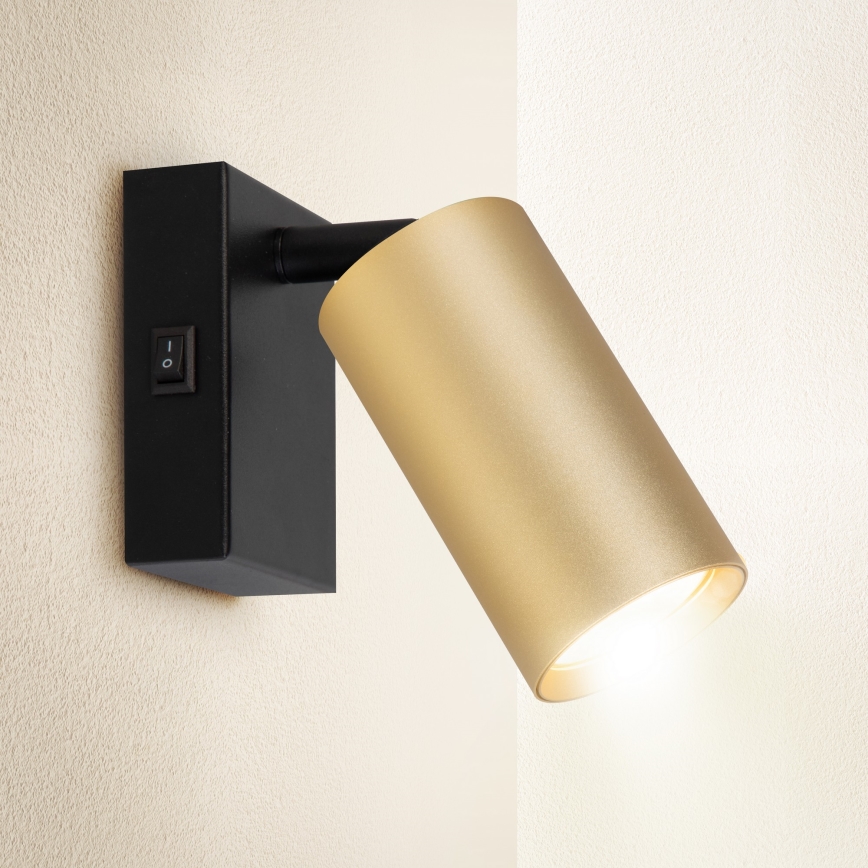 Brilagi - Foco de pared SELE 1xGU10/30W/230V negro/dorado