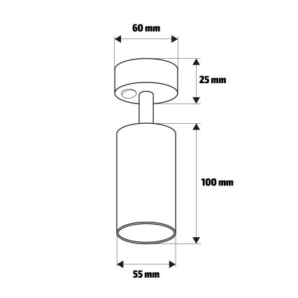 Brilagi - Foco de pared SELE 1xGU10/30W/230V negro