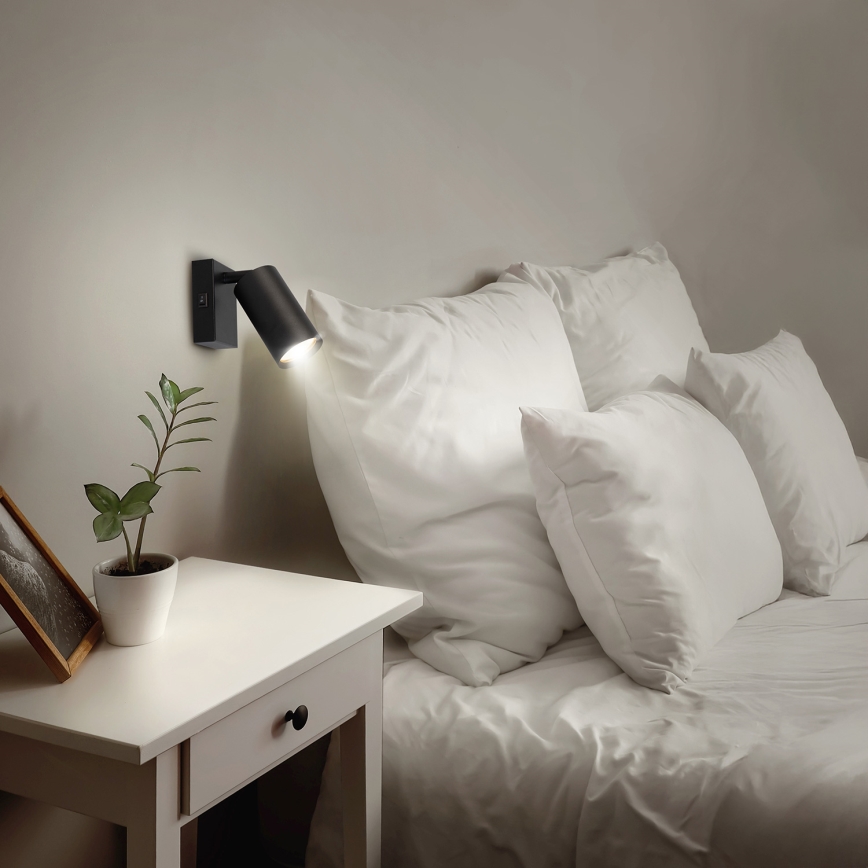 Brilagi - Foco de pared SELE 1xGU10/30W/230V negro