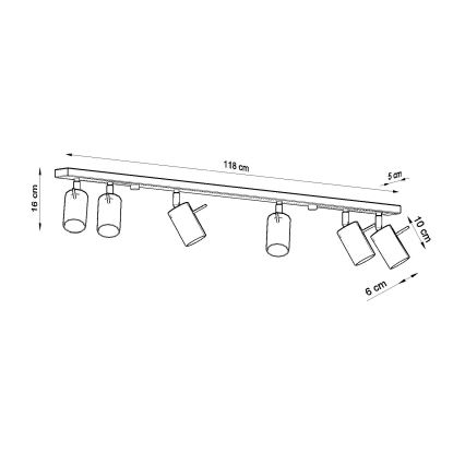 Brilagi - Foco LED ASMUS 6xGU10/7W/230V blanco