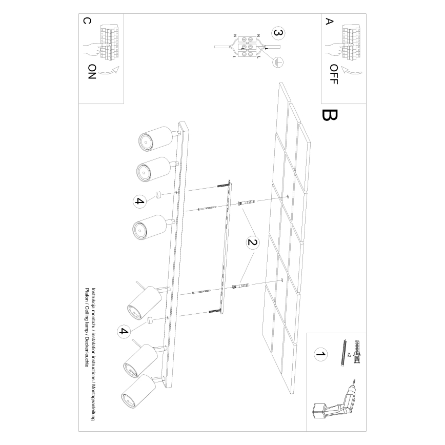 Brilagi - Foco LED ASMUS 6xGU10/7W/230V blanco