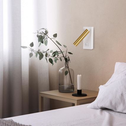 Brilagi - Foco LED de pared MAYA LED/3W/230V 4000K blanco/dorado