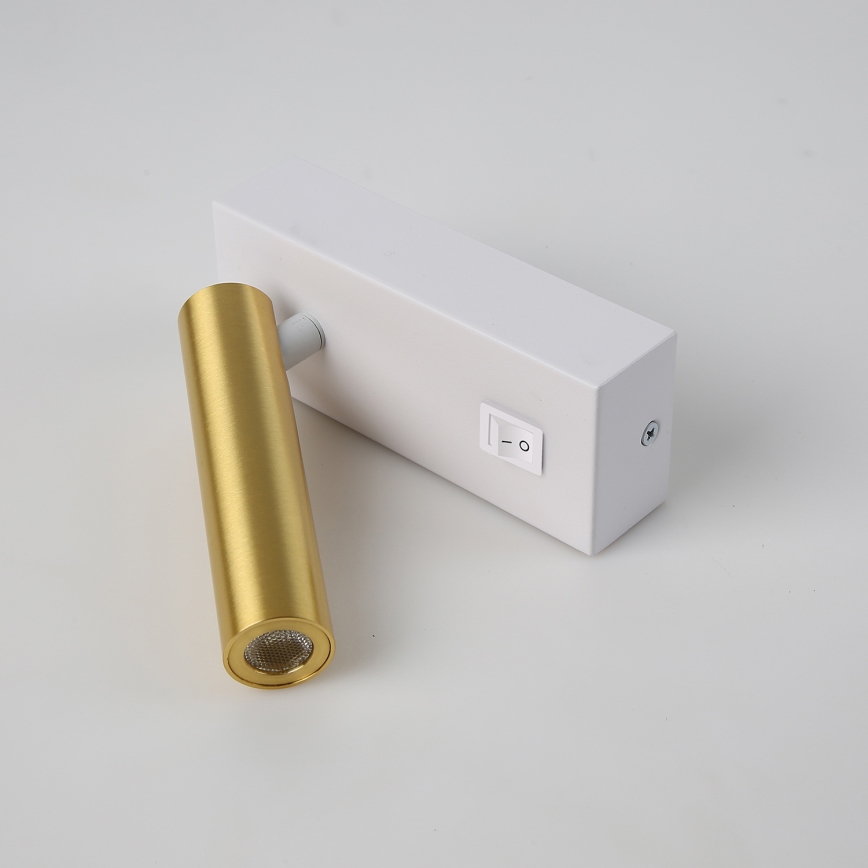 Brilagi - Foco LED de pared MAYA LED/3W/230V 4000K blanco/dorado