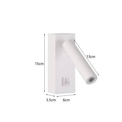 Brilagi - Foco LED de pared MAYA LED/3W/230V 4000K blanco