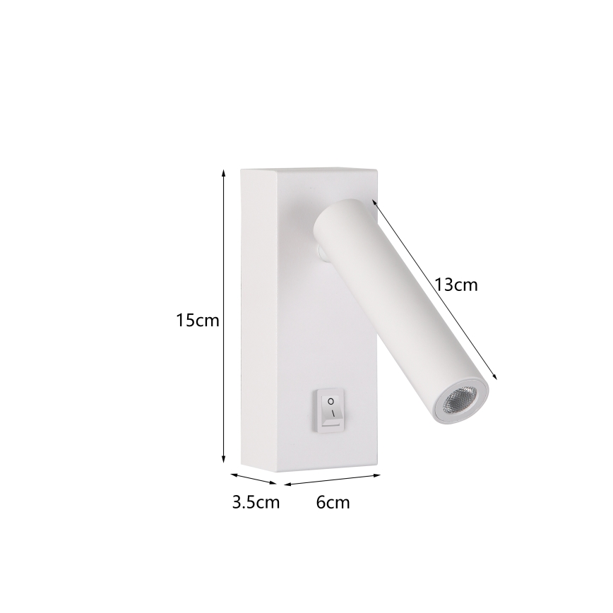 Brilagi - Foco LED de pared MAYA LED/3W/230V 4000K blanco