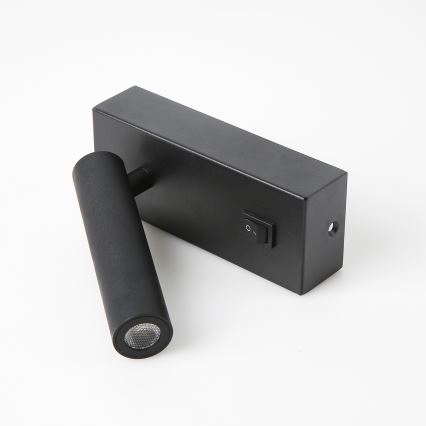 Brilagi - Foco LED de pared MAYA LED/3W/230V 4000K negro