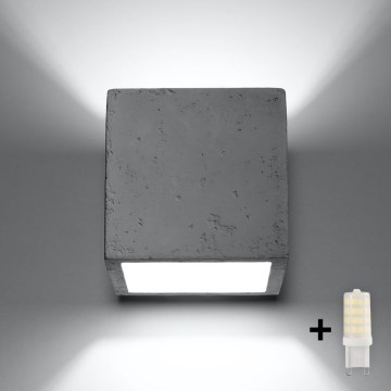 Brilagi -  Foco LED de pared MURO 1xG9/3,5W/230V concreto