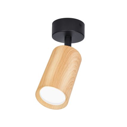 Brilagi - Foco SELE 1xGU10/30W/230V negro/decoración de roble