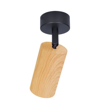 Brilagi - Foco SELE 1xGU10/30W/230V negro/decoración de roble