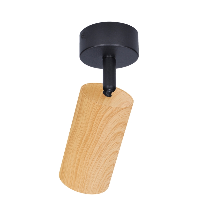 Brilagi - Foco SELE 1xGU10/30W/230V negro/decoración de roble