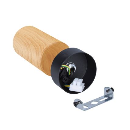 Brilagi - Foco SELE 1xGU10/30W/230V negro/decoración de roble